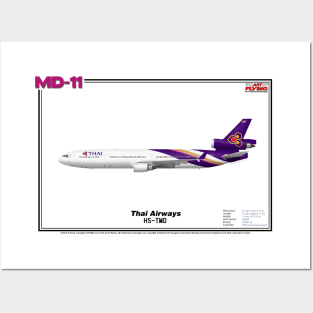 McDonnell Douglas MD-11 - Thai Airways (Art Print) Posters and Art